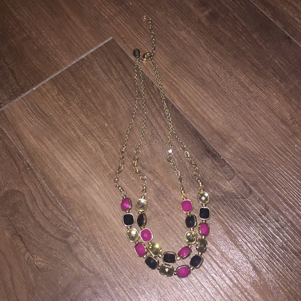 White House Black Market pink/black necklace
